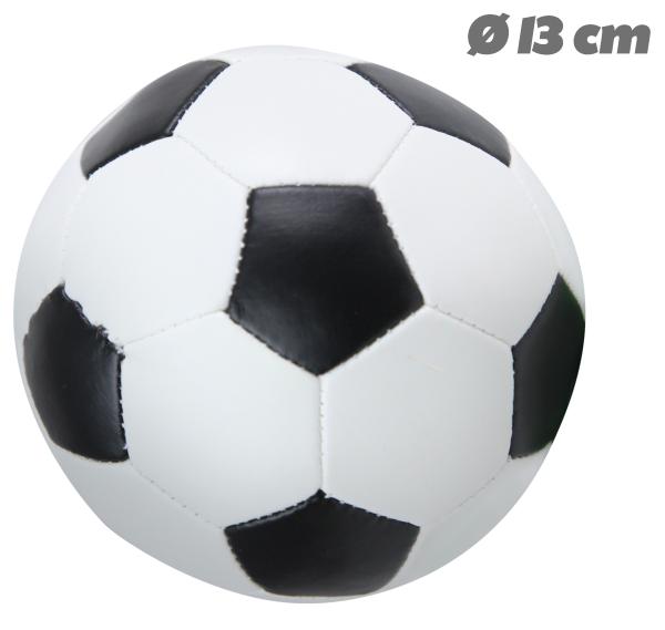 LENA® Soft-Fußball schwarz/weiß, 13 cm